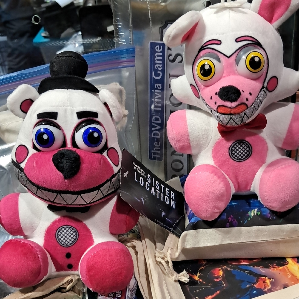 Pink and White Plush Bear Set